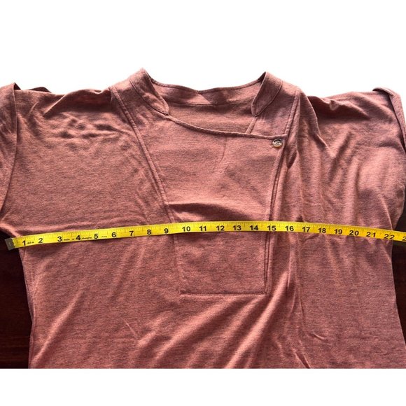 🌸4/$30🌸 Mandarin Collar Tab Cuff Shortsleeve Top - Picture 12 of 14